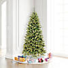 Vickerman 6.5' Cashmere Slim Artificial Christmas Tree, Warm White Dura-Lit&#174; LED Lights Image 2