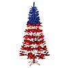 Vickerman 6.5' Centennial Pine Artificial Christmas Pencil Tree, Red, Clear, and Blue Incandescent Mini Lights Image 1