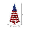 Vickerman 6.5' Centennial Pine Artificial Christmas Pencil Tree, Red, Clear, and Blue Incandescent Mini Lights Image 4