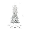 Vickerman 6.5' Crystal White Pine Slim Artificial Christmas Tree, Unlit Image 2