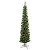 Vickerman 6.5' Durham Pole Pine Artificial Christmas Tree, Multi-Colored LED Dura-lit Lights Image 1