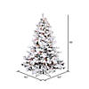 Vickerman 6.5' Flocked Alaskan Pine Christmas Tree with Multi Lights Image 1
