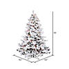 Vickerman 6.5' Flocked Alaskan Pine Christmas Tree with Multi Lights Image 1