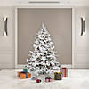 Vickerman 6.5' Flocked Alaskan Pine Christmas Tree with Multi Lights Image 2
