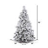 Vickerman 6.5' Flocked Alberta Christmas Tree - Unlit Image 2