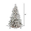 Vickerman 6.5' Flocked Alberta Christmas Tree with Warm White LED Lights Image 2