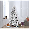 Vickerman 6.5' Flocked Atka Slim Artificial Christmas Tree, Unlit Image 1