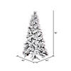 Vickerman 6.5' Flocked Atka Slim Artificial Christmas Tree, Unlit Image 3