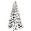 Vickerman 6.5&#39; Flocked Atka Slim Artificial Christmas Tree, Warm White Wide Angle LED lights Image 1
