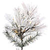 Vickerman 6.5&#39; Flocked Atka Slim Artificial Christmas Tree, Warm White Wide Angle LED lights Image 1