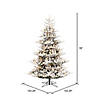 Vickerman 6.5' Flocked Hudson Fraser Fir Artificial Christmas Tree, Dura-Lit&#174; LED Warm White Mini Lights Image 4