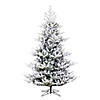 Vickerman 6.5' Flocked Hudson Fraser Fir Artificial Christmas Tree, Unlit Image 1