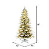 Vickerman 6.5' Flocked Kamas Fraser Artificial Christmas Tree, Warm White   LED Lights Image 2