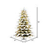 Vickerman 6.5' Flocked Kamas Fraser Artificial Christmas Tree, Warm White   LED Lights Image 2
