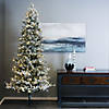 Vickerman 6.5' Flocked Kiana Artificial Christmas Tree, Dura-Lit&#174; LED Warm White Mini Lights Image 1