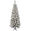 Vickerman 6.5&#39; Flocked Pacific Artificial Christmas Tree, Multi-Colored LED Lights Image 1