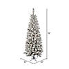 Vickerman 6.5&#39; Flocked Pacific Artificial Christmas Tree, Multi-Colored LED Lights Image 2