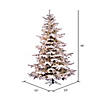Vickerman 6.5' Flocked Sierra Fir Christmas Tree with Clear Lights Image 3