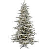 Vickerman 6.5' Flocked Sierra Fir Christmas Tree with Warm White LED Lights Image 1