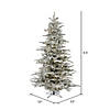 Vickerman 6.5' Flocked Sierra Fir Christmas Tree with Warm White LED Lights Image 1