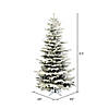 Vickerman 6.5' Flocked Sierra Fir Slim Christmas Tree - Unlit Image 2