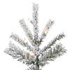 Vickerman 6.5' Flocked Sierra Fir Slim Christmas Tree with Clear Lights Image 1
