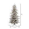Vickerman 6.5' Flocked Sierra Fir Slim Christmas Tree with Clear Lights Image 2