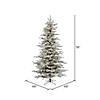 Vickerman 6.5' Flocked Sierra Fir Slim Christmas Tree with Warm White LED Lights Image 2