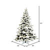 Vickerman 6.5' Flocked Utica Fir Christmas Tree - Unlit Image 2