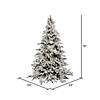 Vickerman 6.5' Flocked Utica Fir Christmas Tree with Clear Lights Image 3