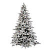 Vickerman 6.5' Flocked Utica Fir Christmas Tree with Multi LED Lights Image 1