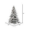 Vickerman 6.5' Flocked Utica Fir Christmas Tree with Multi LED Lights Image 2