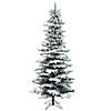 Vickerman 6.5' Flocked Utica Fir Slim Christmas Tree - Unlit Image 1