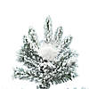 Vickerman 6.5' Flocked Utica Fir Slim Christmas Tree - Unlit Image 1