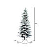 Vickerman 6.5' Flocked Utica Fir Slim Christmas Tree - Unlit Image 2