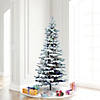 Vickerman 6.5' Flocked Utica Fir Slim Christmas Tree with Multi LED Lights Image 3