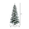 Vickerman 6.5' Flocked Utica Fir Slim Christmas Tree with Multi Lights Image 2