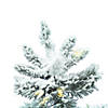 Vickerman 6.5' Flocked Utica Fir Slim Christmas Tree with Warm White LED Lights Image 1