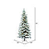 Vickerman 6.5' Flocked Utica Fir Slim Christmas Tree with Warm White LED Lights Image 2