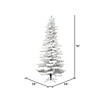 Vickerman 6.5' Flocked White Slim Christmas Tree - Unlit Image 2