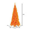 Vickerman 6.5' Orange Fir Slim Artificial Christmas Tree, Orange  Dura-lit LED Lights Image 2