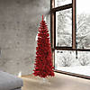Vickerman 6.5' Red Pencil Christmas Tree with Red LED Lights Image 3