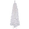 Vickerman 6.5' White Salem Pencil Pine Artificial Christmas Tree, Multi-colored Dura-lit Incandescent Lights Image 1
