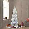 Vickerman 6.5' White Salem Pencil Pine Christmas Tree with Multi-Colored LED Lights Image 3