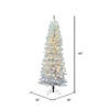 Vickerman 6.5' White Salem Pencil Pine Christmas Tree with Warm White LED Lights Image 2