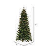 Vickerman 6.5' x 40" Douglas Fir Artificial Slim Pre-Lit Christmas Tree, Warm White 3mm Low Voltage LED Wide Angle Lights. Image 3