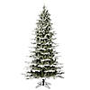 Vickerman 6.5' x 42" Unlit Flocked Kamas Fraser Slim Artificial Christmas Tree Image 1