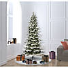 Vickerman 6.5' x 42" Unlit Flocked Kamas Fraser Slim Artificial Christmas Tree Image 2