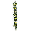 Vickerman 6' Artificial Green and Yellow Salal Leaf Lemon Garland Image 1