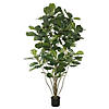 Vickerman 6' Artificial Green Potted Fiddle Tree Image 1